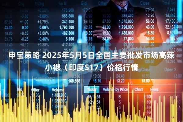 申宝策略 2025年5月5日全国主要批发市场高辣小椒（印度S17）价格行情